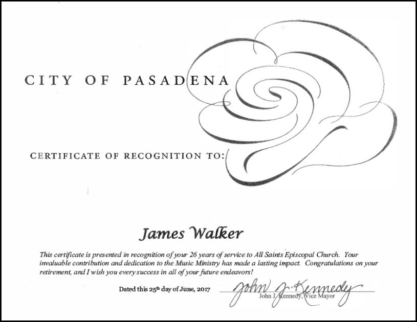 photo of certificate