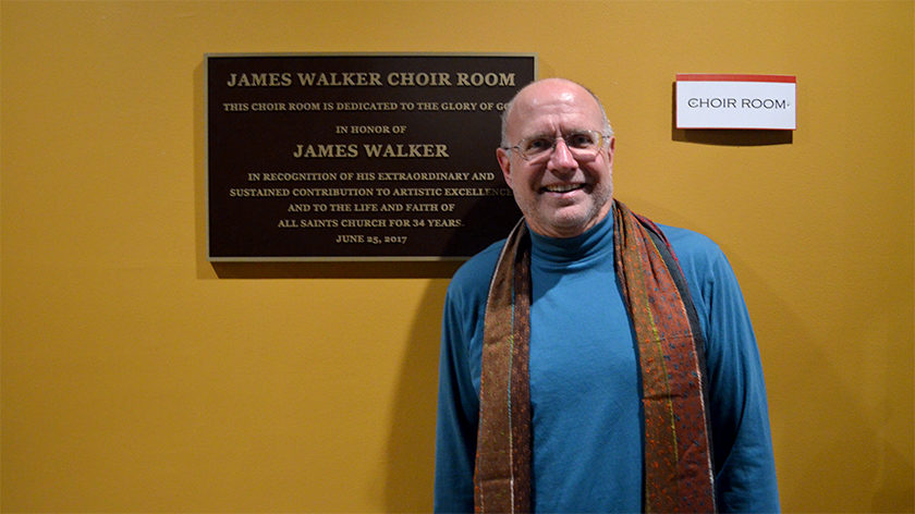 photo of James Walker Choir Room dedication
